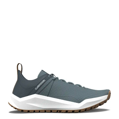 Side view of KAYOLA Ws women's shoe in smoke blue and slate blue with rugged sole
