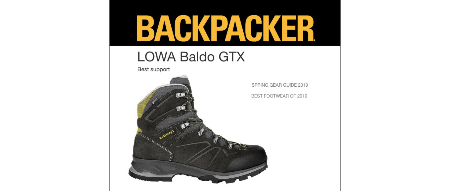 Concurreren Komst Ongemak LOWA BALDO GTX - Best Footwear 2019 - Backpacker | LOWA Boots USA